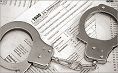 Handcuffs on top of tax return